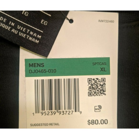 Men's Nike Sportswear Swoosh Black Crew Sweatshirts XL DJ0465-010 - Picture 4 of 6